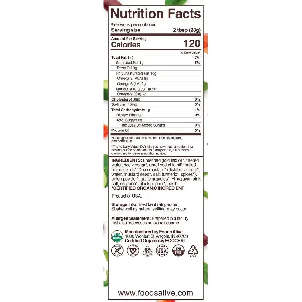 Product image for Greek Salad Dressing Organic.