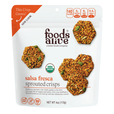 Salsa Fresca Sprouted Crisps Organic 113 Grams