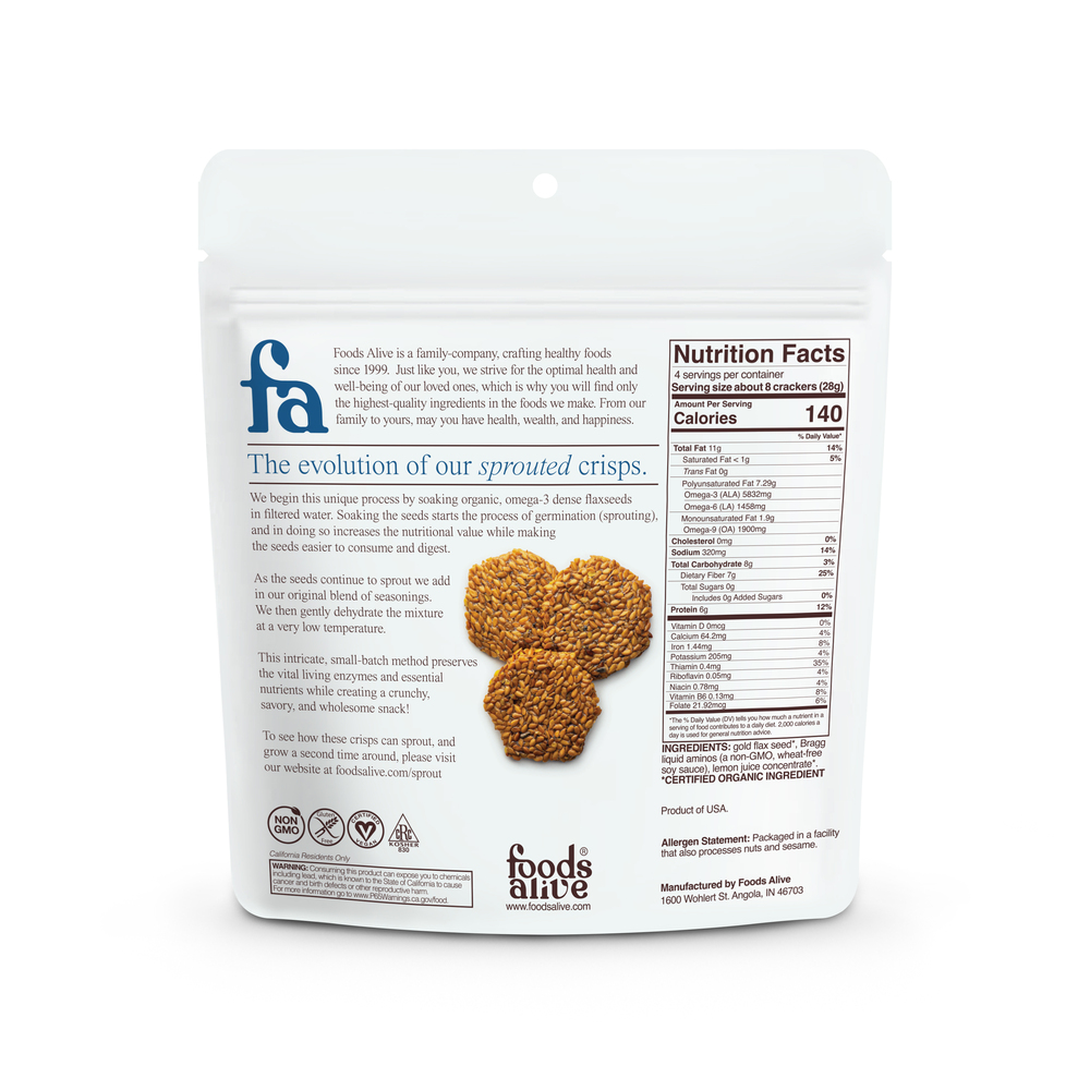 Product image for Organic Sprouted Crisps.