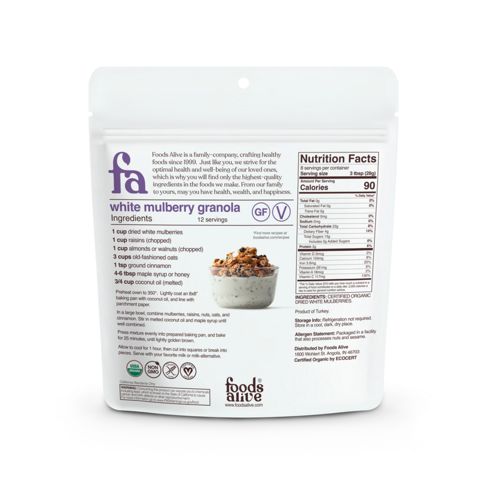 Product image for White Mulberries.