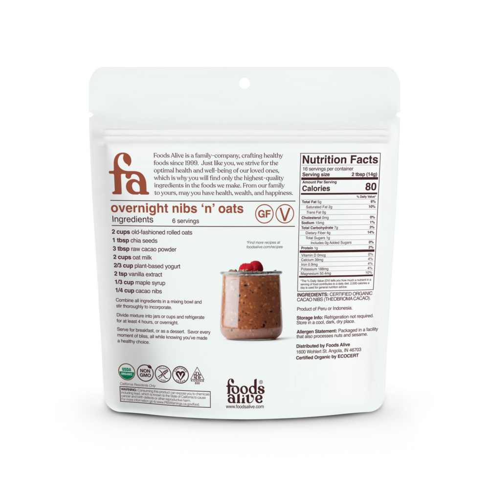 Product image for Cacao Nibs Organic.