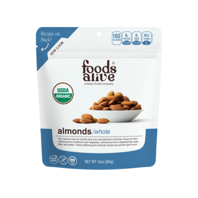 Organic Whole Almonds (284 Grams) Product image for Organic Whole Almonds (284 Grams).