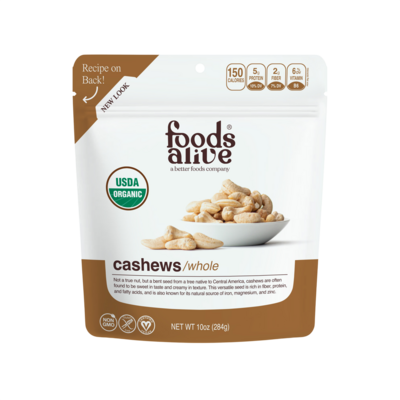 Organic Cashews 284 Grams