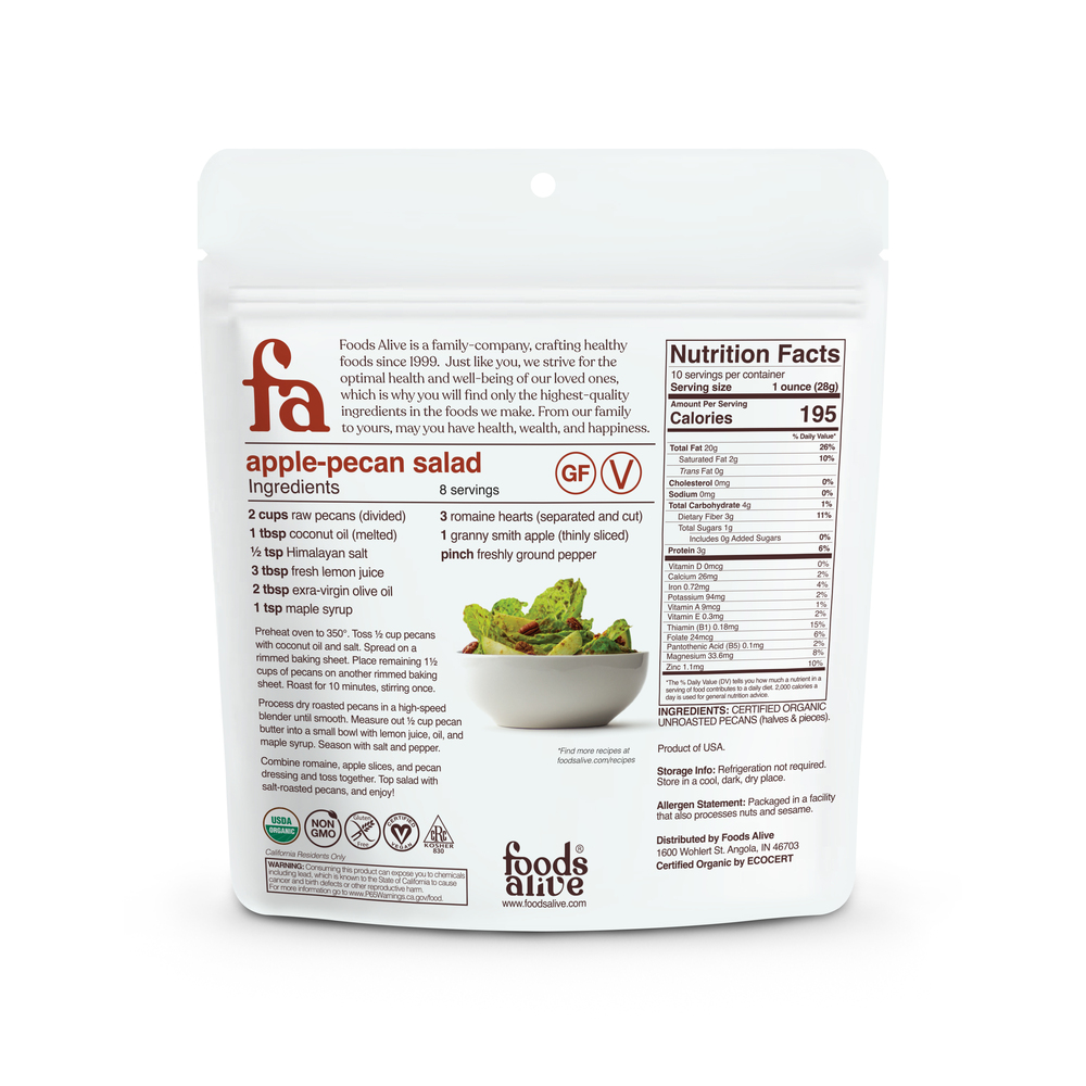 Product image for Organic Pecans.