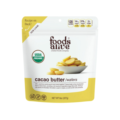 Cacao Butter Wafers Organic 227 Grams