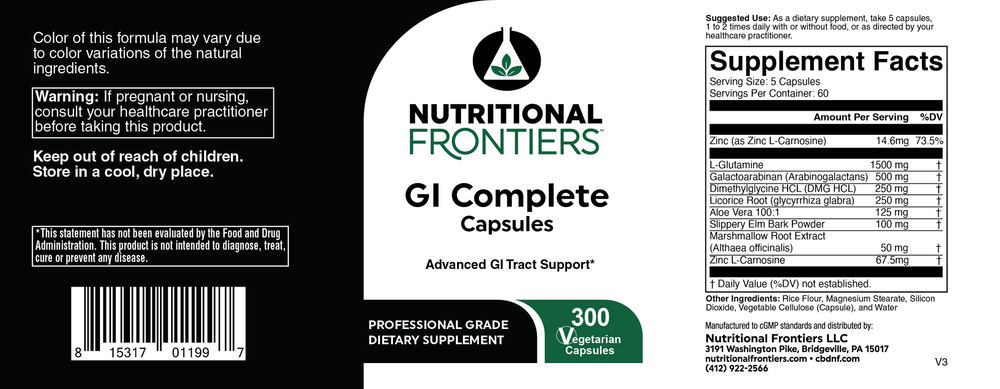 Product image for GI Complete Capsules.