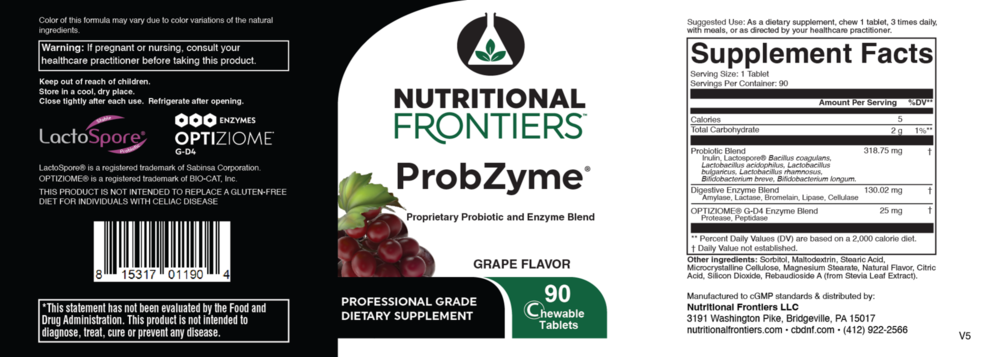 Product image for ProbZyme, Grape Chewables.