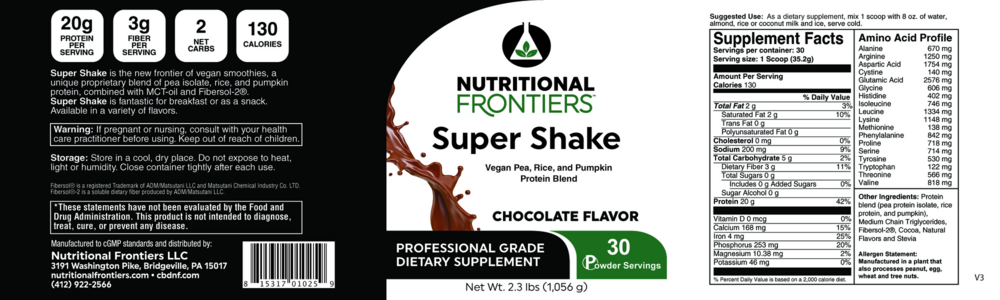 Product image for Super Shake, Chocolate.