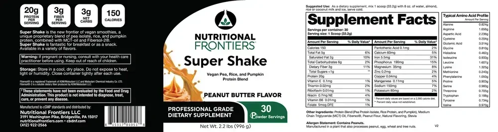Product image for Super Shake, Peanut Butter.