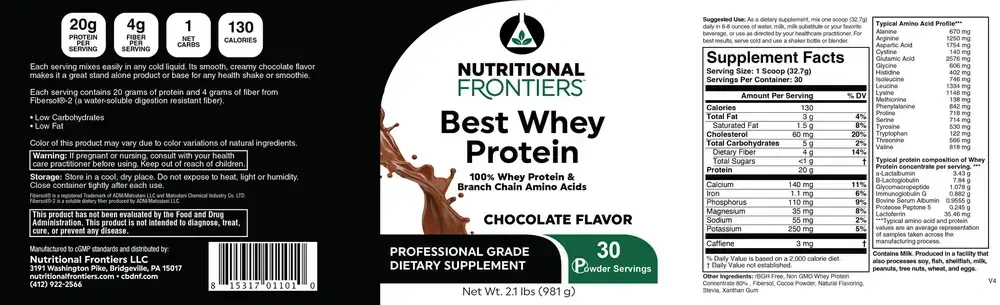 Product image for The Best Whey, Chocolate.