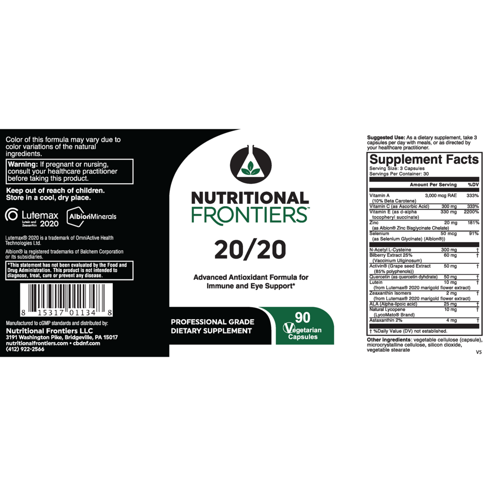 Product image for 20&#x2F;20 Eye Formula Capsules.