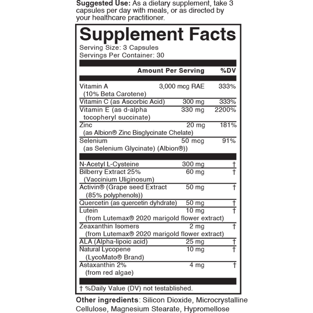 Product image for 20/20 Eye Formula Capsules.