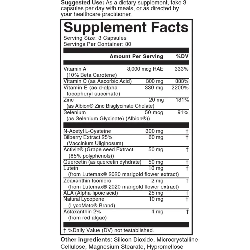 Product image for 20/20 Eye Formula Capsules.