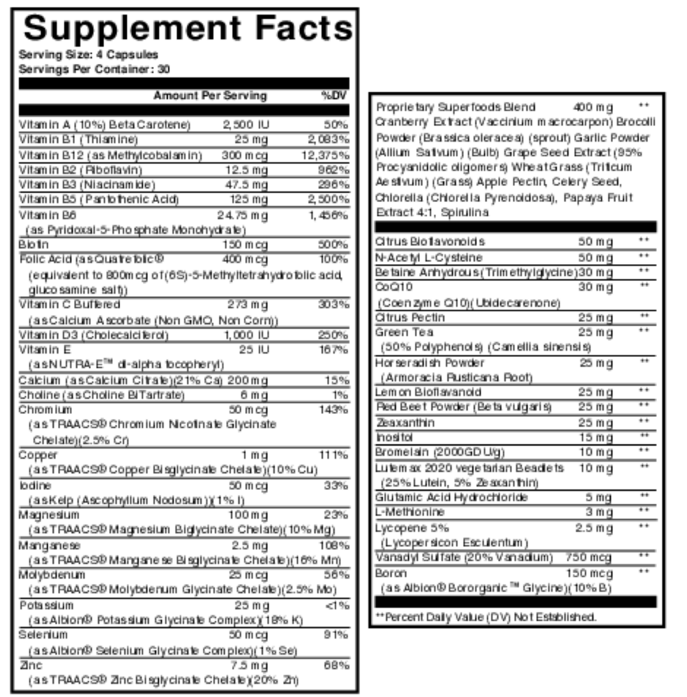 Product image for Frontier Multivitamin (California Only).