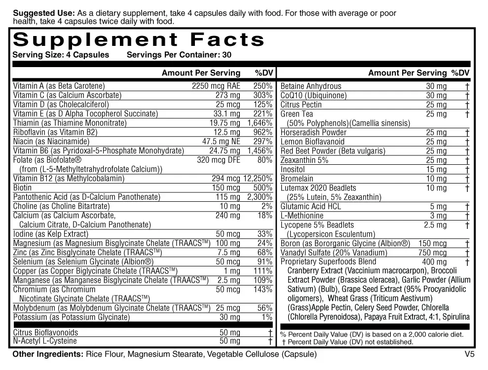 Product image for Frontier Multivitamin (California Only).