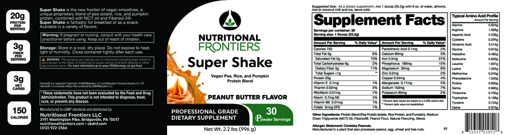 Product image for Super Shake, Peanut Butter (California Only).