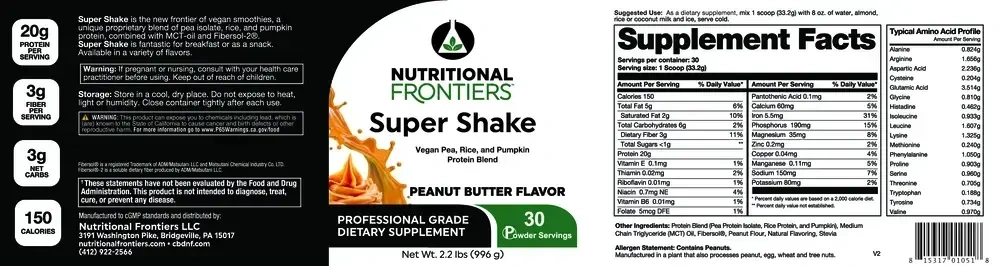 Product image for Super Shake, Peanut Butter (California Only).