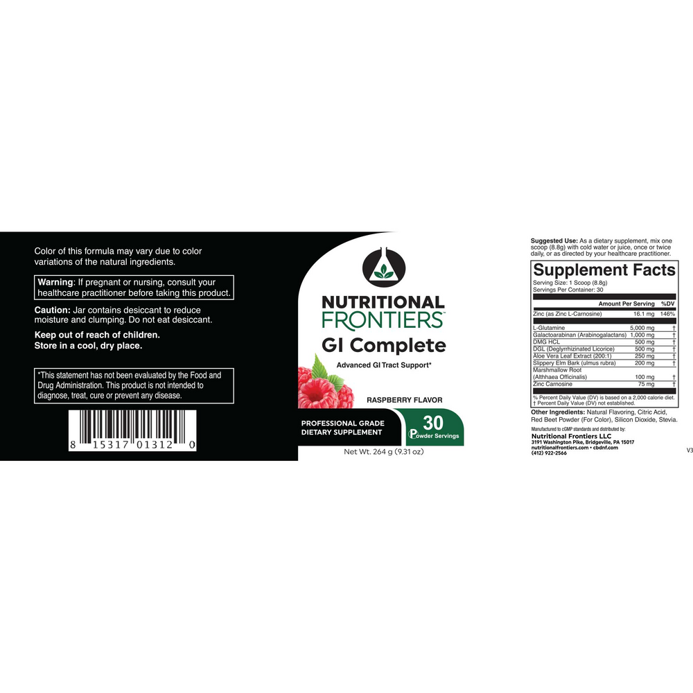 Product image for GI Complete Powder, Raspberry (California Only).