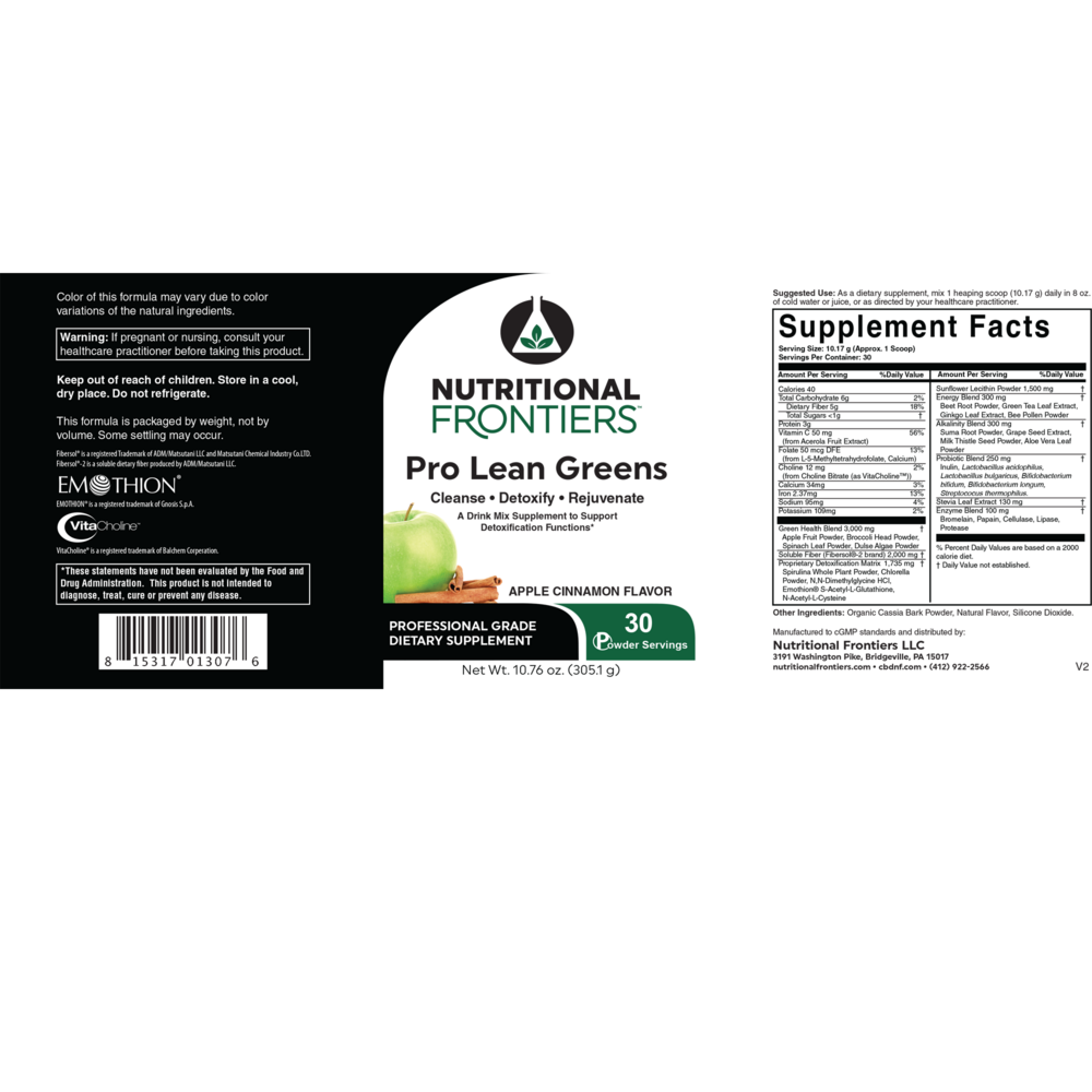 Product image for Pro Lean Greens Apple Cinnamon (California Only).
