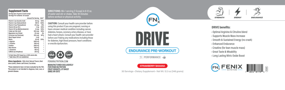 Product image for FNX Drive Strawberry Banana.