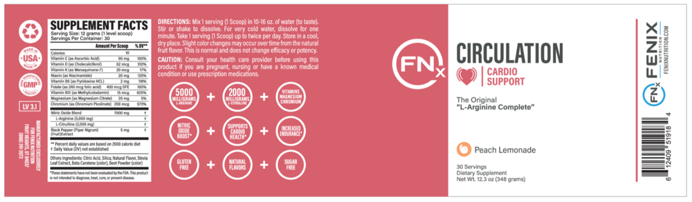 Product image for Circulation (Cardio Support) - Peach Lemonade.