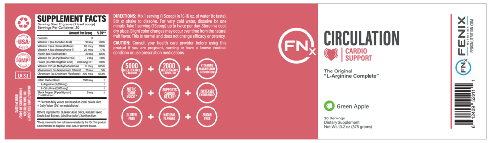 Product image for Circulation (Cardio Support) - Green Apple.