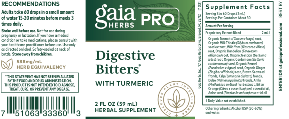 Product image for Digestive Bitters with Turmeric.