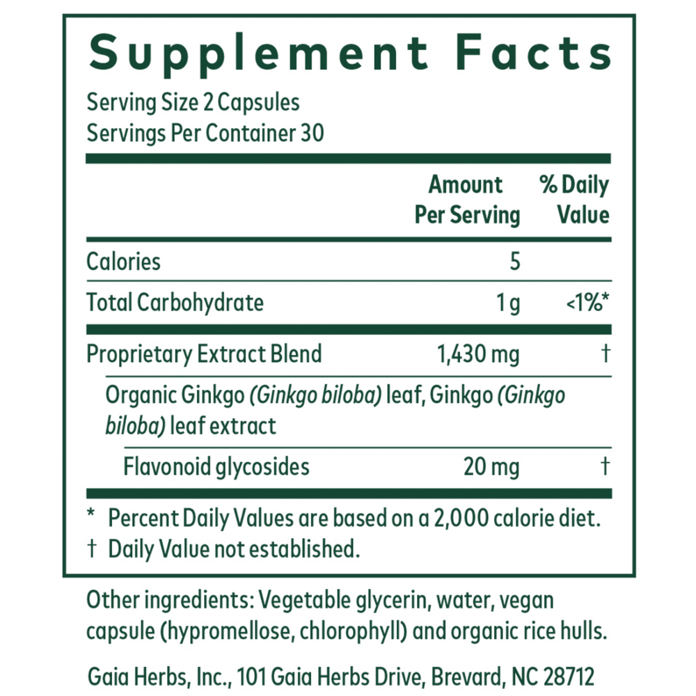 Product image for Ginkgo: Circulation Support.