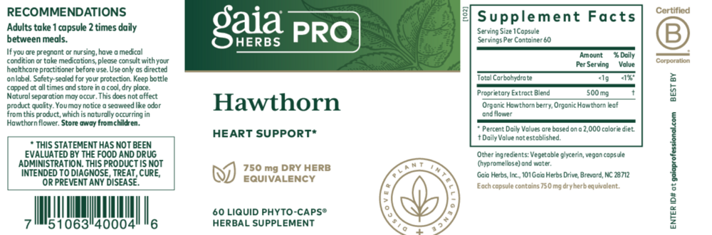 Product image for Hawthorn Capsules.