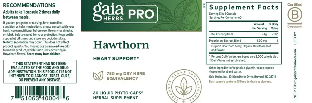 Product image for Hawthorn Capsules.