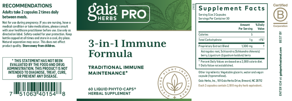 Product image for 3-in-1 Immune Formula.