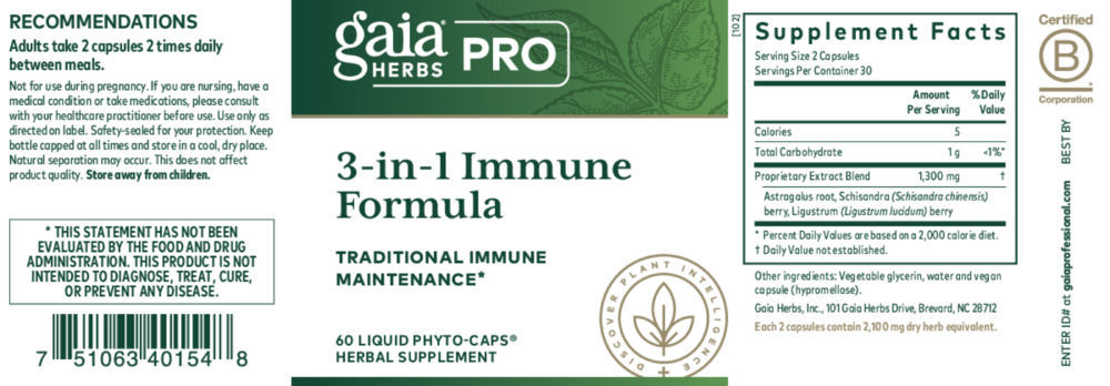 Product image for 3-in-1 Immune Formula.