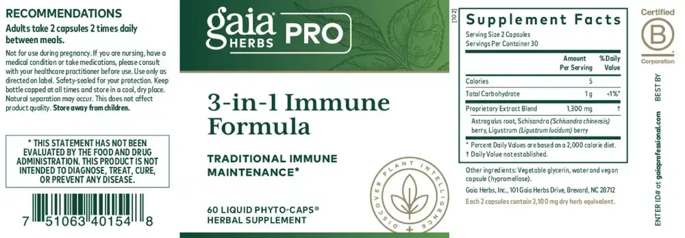 Product image for 3-in-1 Immune Formula.