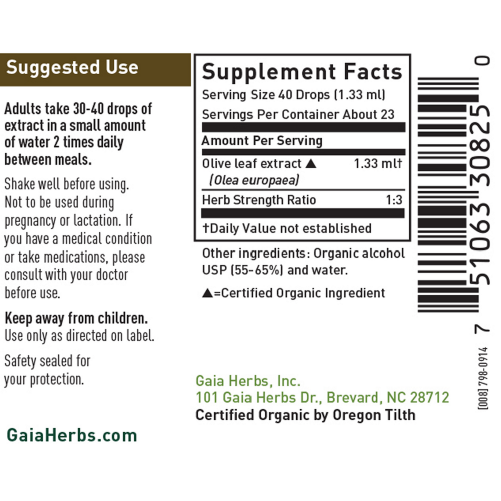 Product image for Organic Olive Leaf.