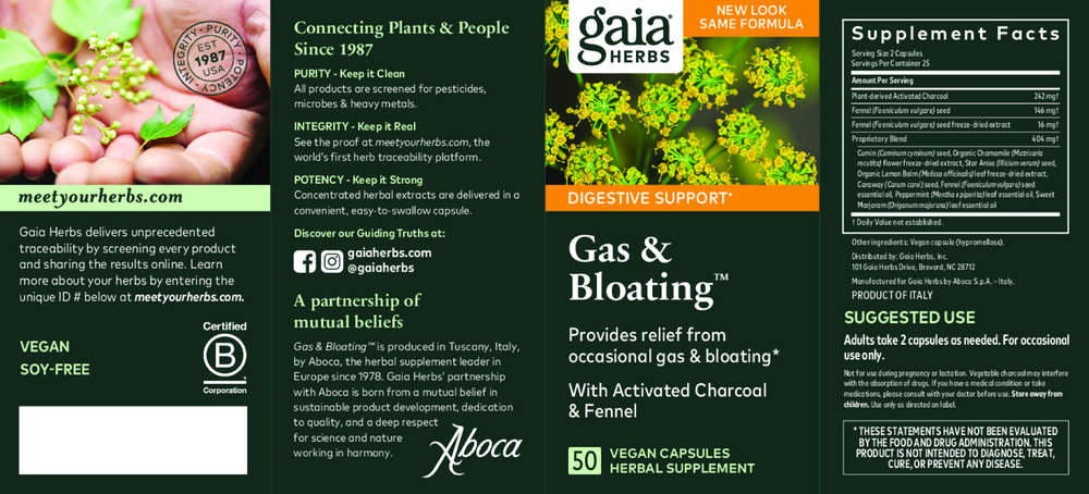 Product image for Gas and Bloating Capsules.