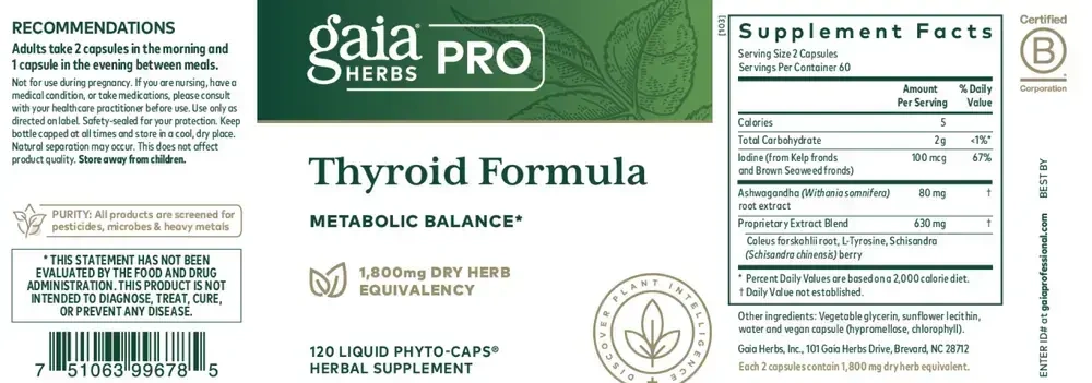 Product image for Thyroid Formula.