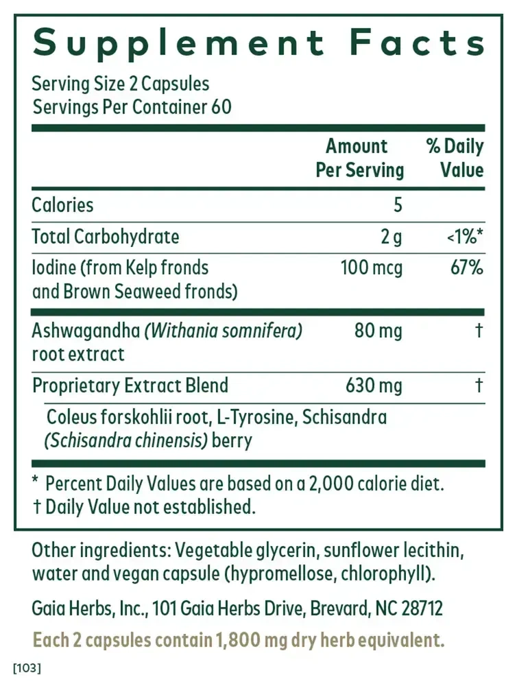 Product image for Thyroid Formula.