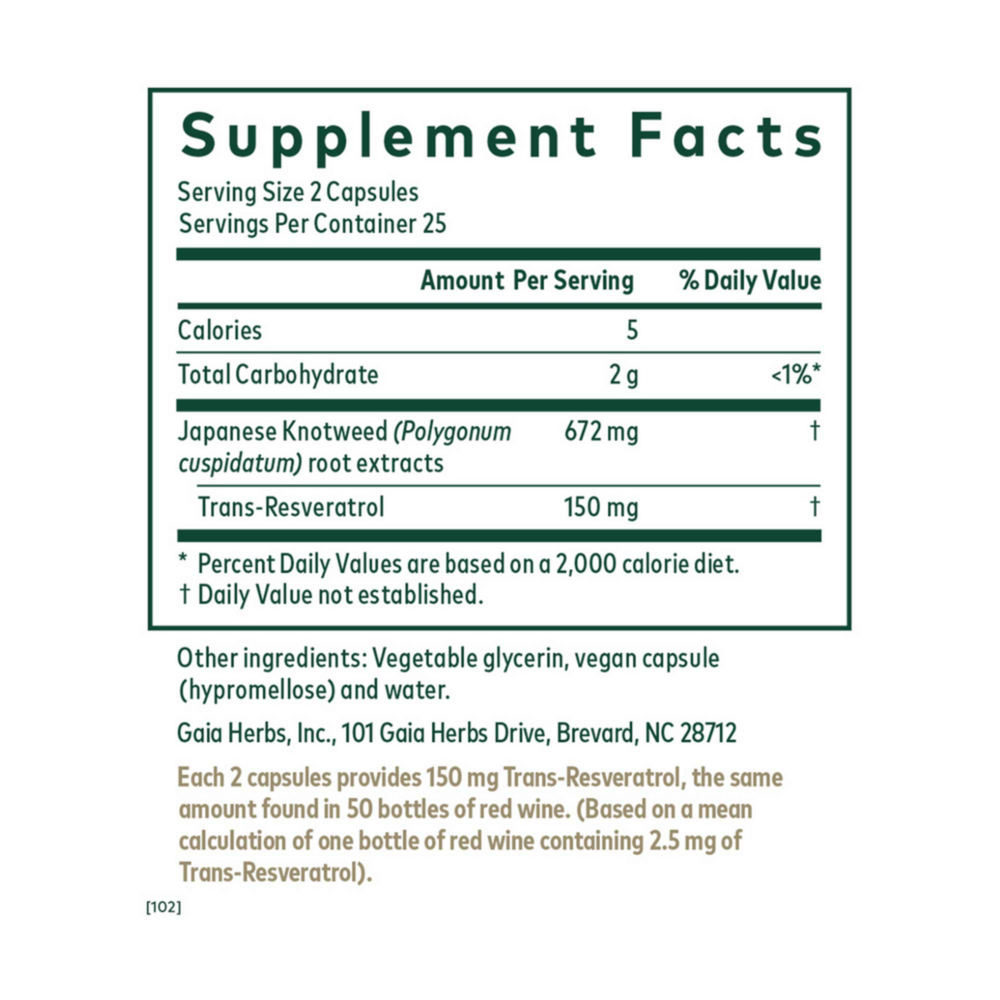 Product image for Resveratrol 150.