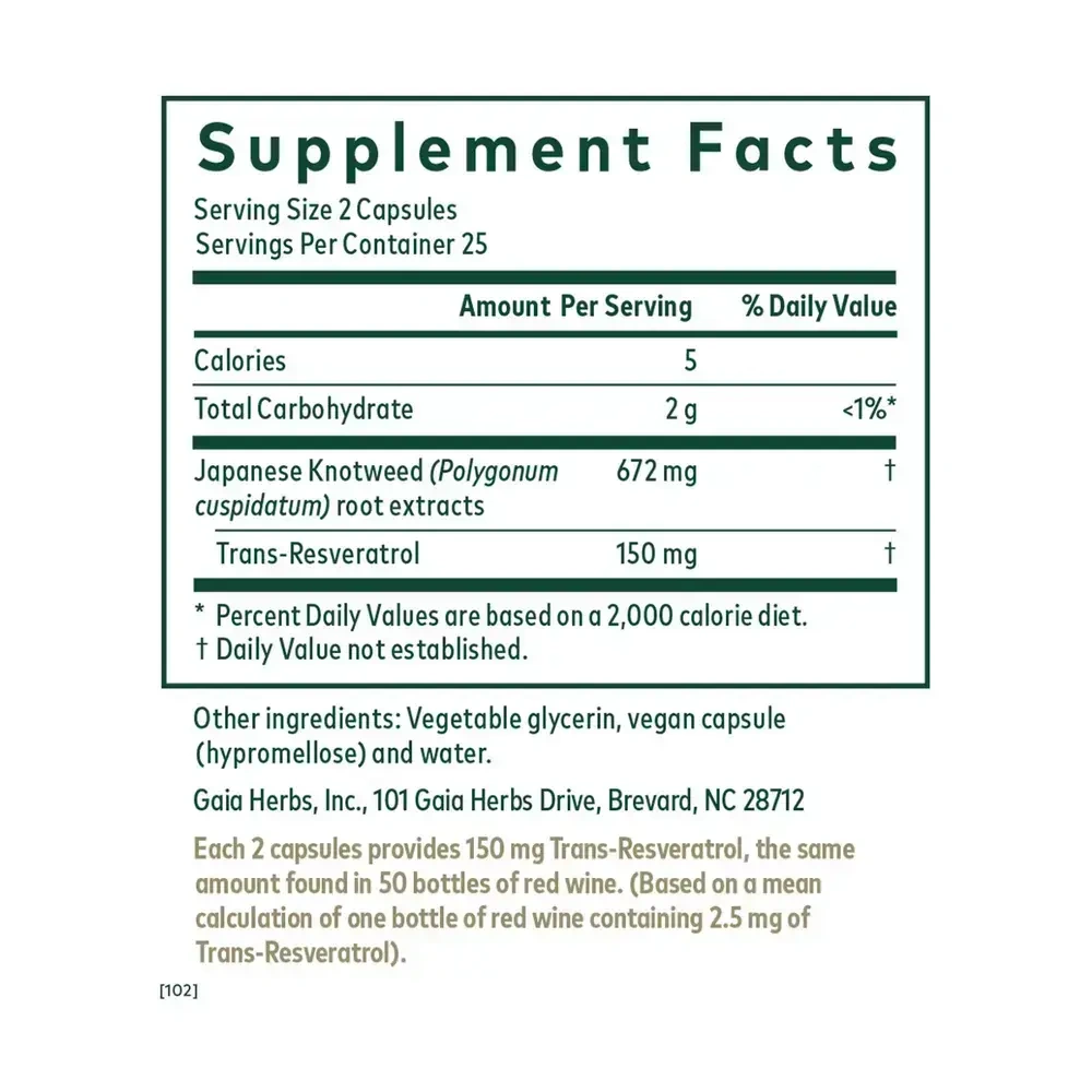 Product image for Resveratrol 150.