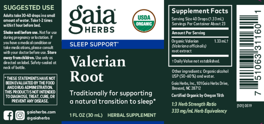 Product image for Valerian Root.