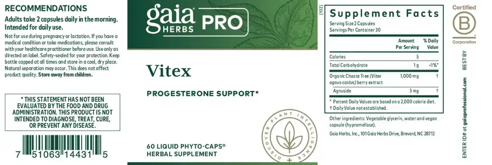 Product image for Vitex: Progesterone Support.