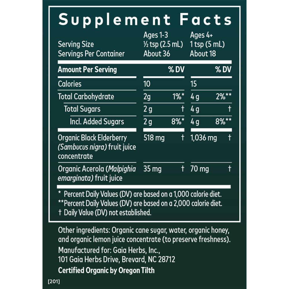 Product image for Kids Black Elderberry Syrup.