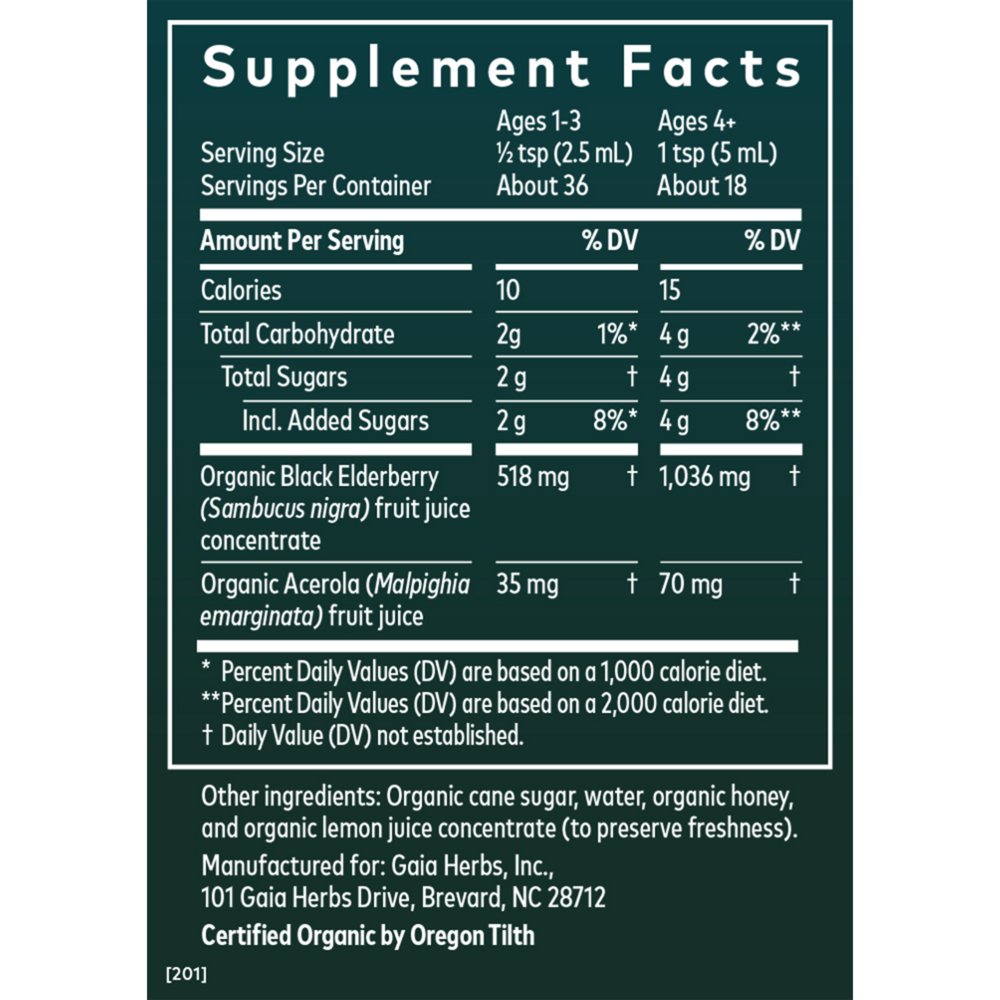 Product image for Kids Black Elderberry Syrup.