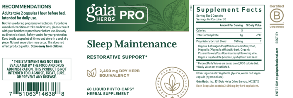 Product image for Sleep Maintenance Capsules.