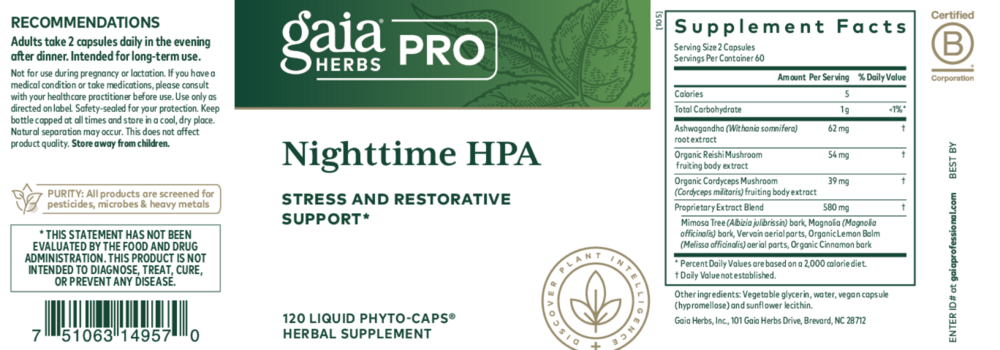 Product image for Nighttime HPA.