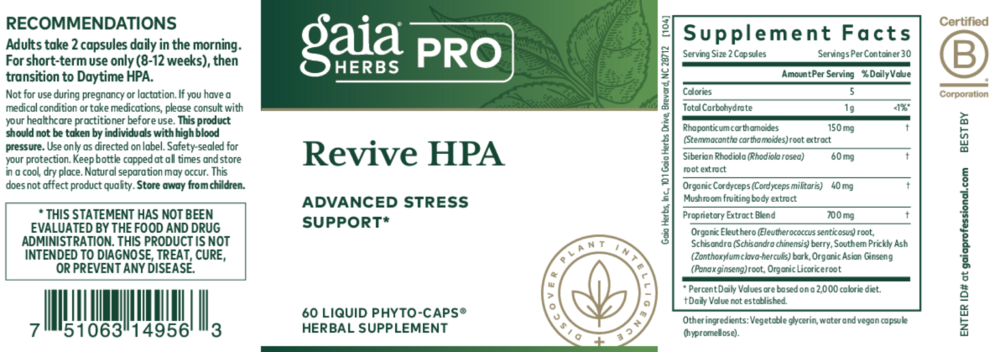 Product image for Revive HPA Phyto-Caps.