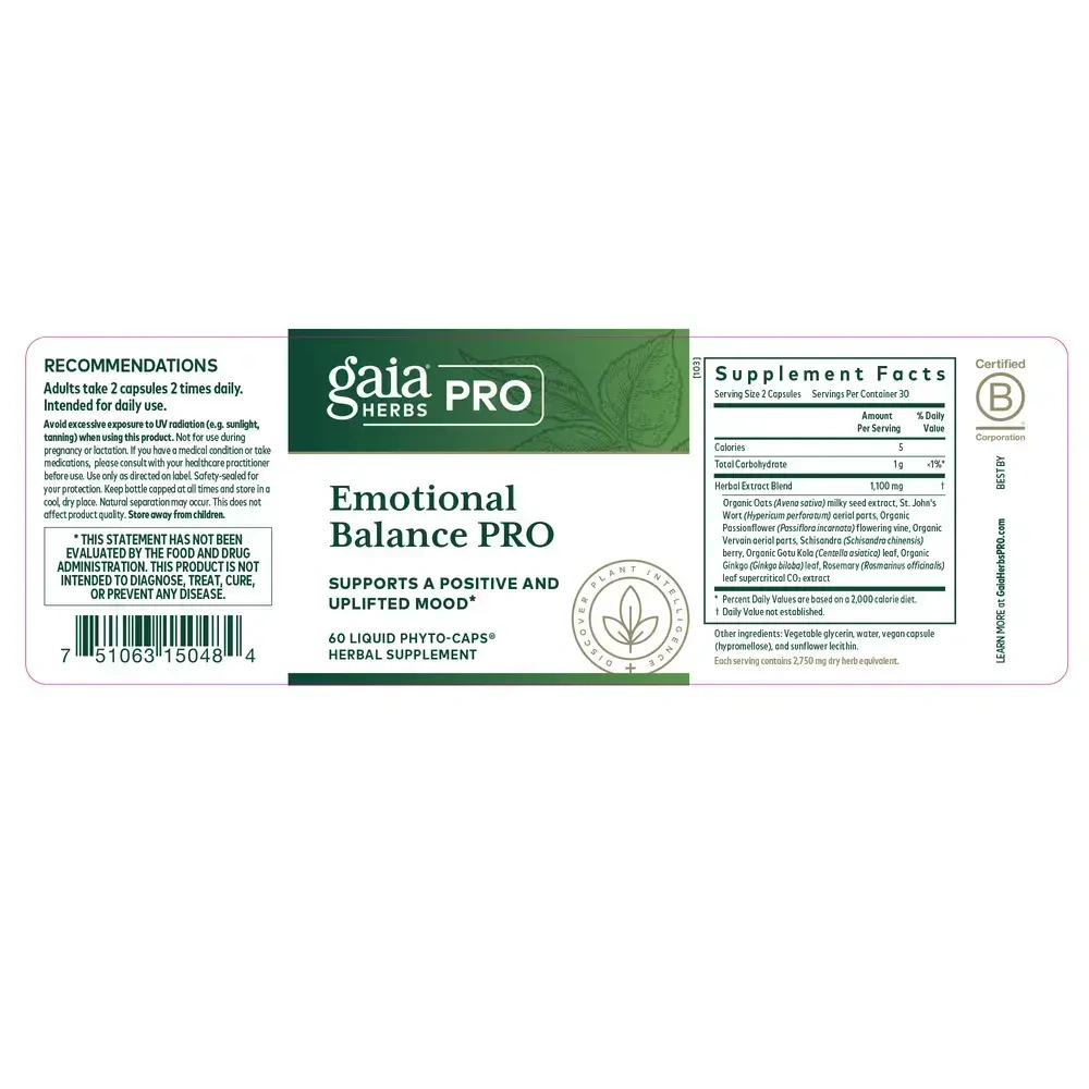 Product image for Emotional Balance Liquid Phyto-Caps.