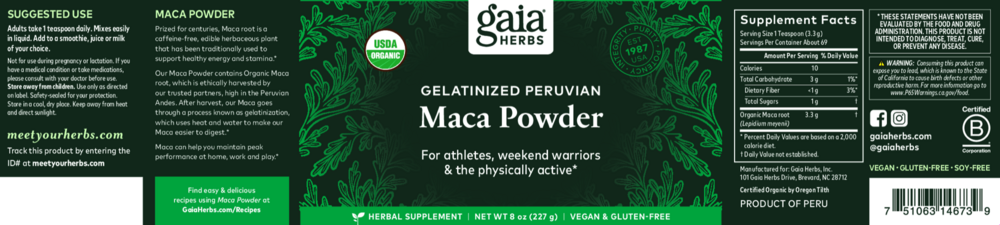 Product image for Maca Powder.