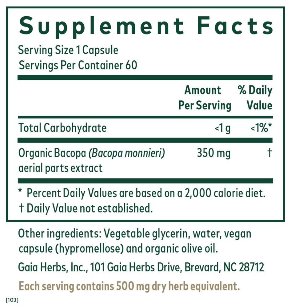 Product image for Bacopa (formerly Bacopa Monnieri).