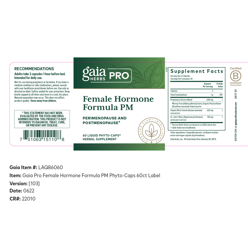 Product image for Female Hormone Support PM.